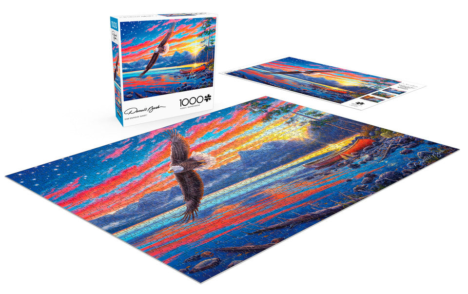 Star Spangled Sunset 1000 Piece Puzzle