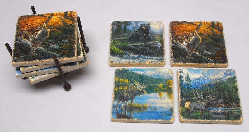 Big Game | Tumbled Italian Marble Coasters