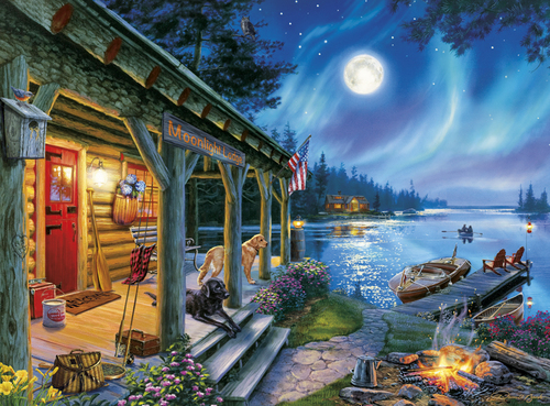 Moonlight Lodge 1000 Piece Puzzle