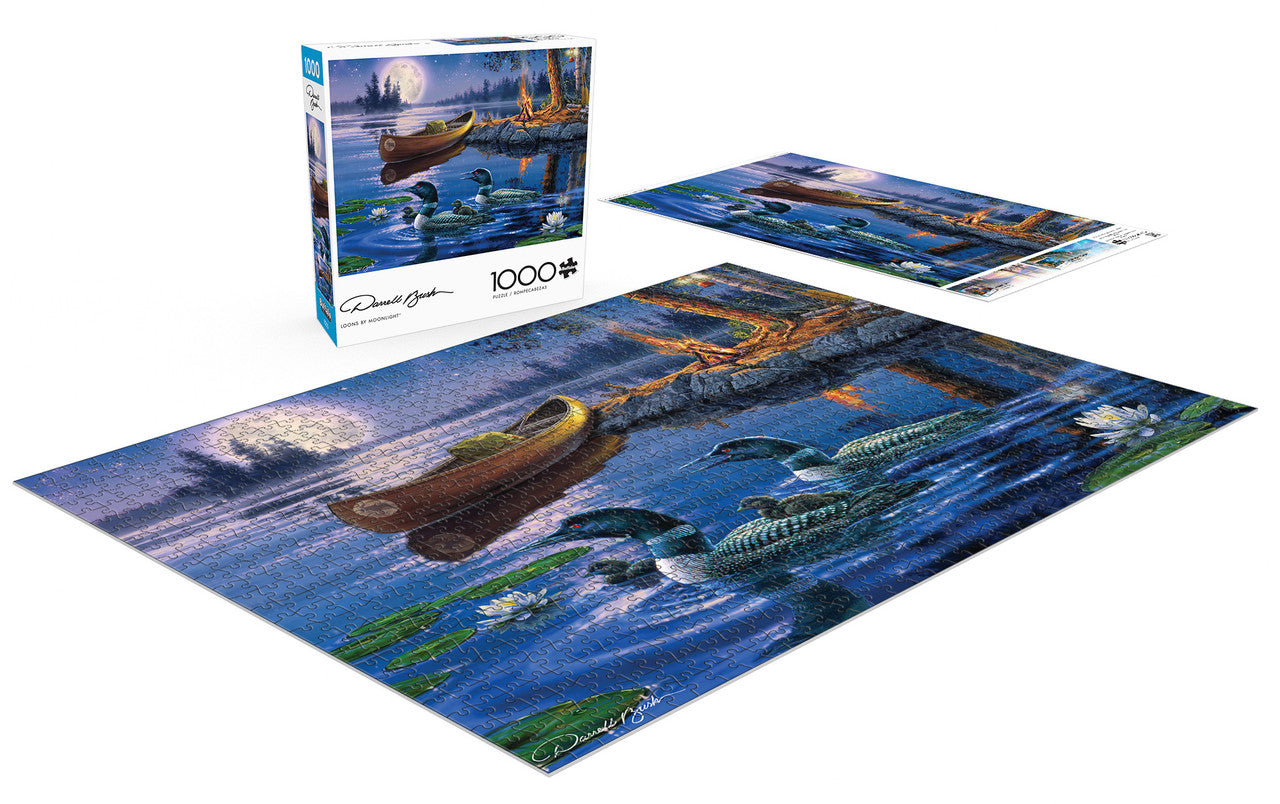 Loons by Moonlight 1000 Piece Puzzle