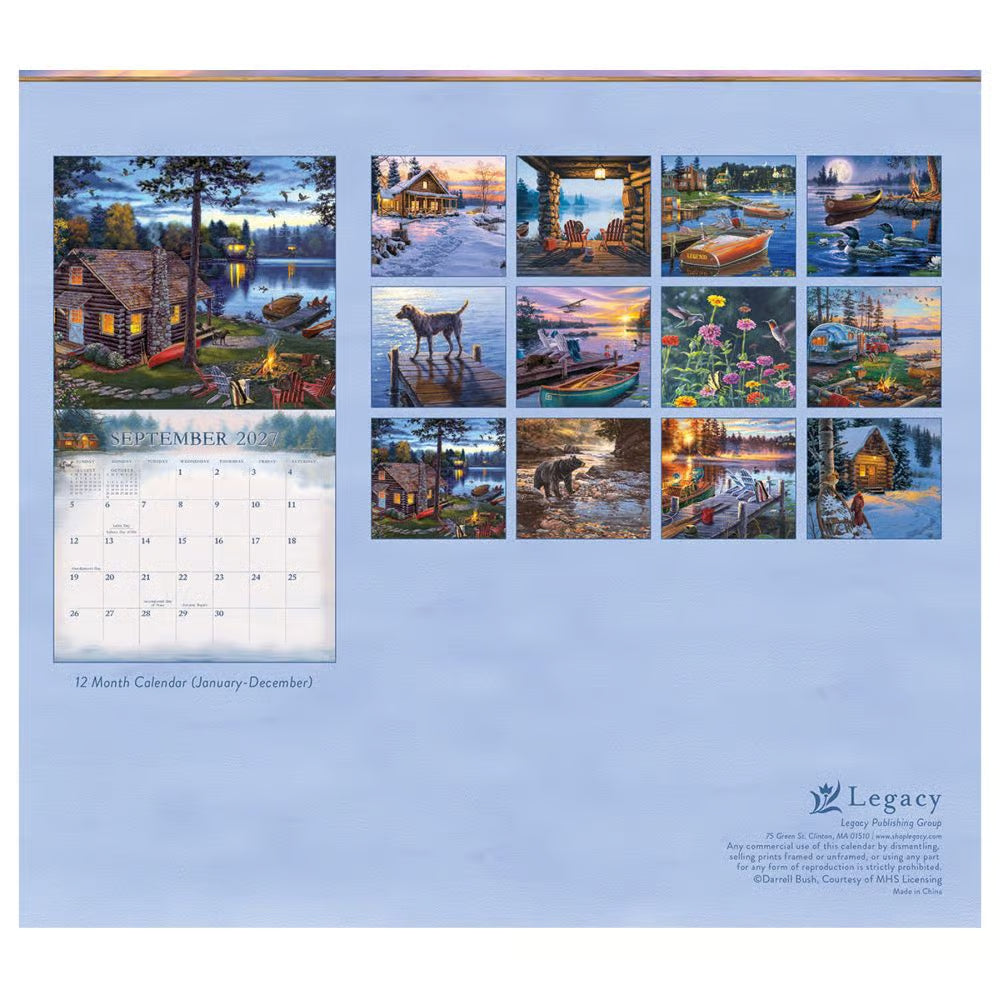 2027 Cabin View Calendar 13.5x24